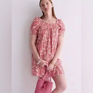 NWT J Crew floral mini shift dress S